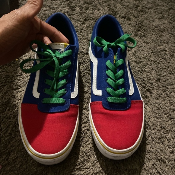 Colorful Kids Sneakers with Green Laces - Picture 1 of 2